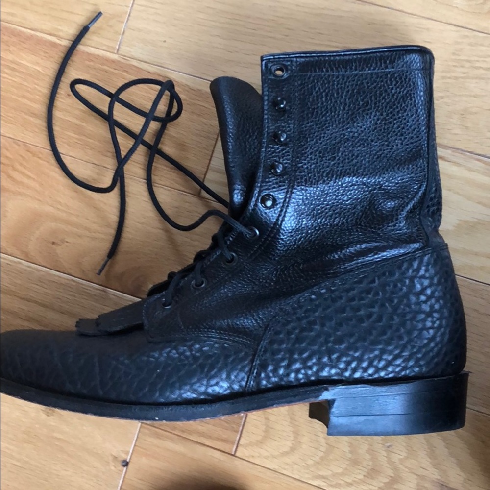 Leather boots